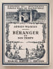 B&eacute;ranger et son temps.16 reproductions romantiques. Pr&eacute;face de Jean-Paul Dubray.. WASEIGE (Adrien).