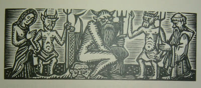La Damnation de Saint Guynefort. Bois dessinés et gravés par Maurice Albe.