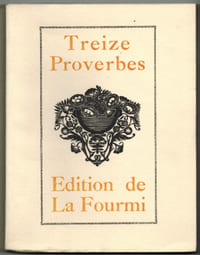 Treize proverbes et des dictons populaires mis en façon d'Alphabet. Illustré de compositions originales gravées sur bois par Victor Stuyvaert.