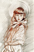 Chansons simplettes pour les petits enfants. Illustrations de Helleu. par FELIX-FAURE-GOYAU (Madame Lucie). - Image 2