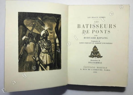 Les Bâtisseurs de Ponts. Traduction de Louis Fabulet et Robert d'Humières. Illustrations de Deluermoz.. KIPLING (Rudyard).