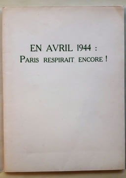 En Avril 1944: Paris respirait encore! Poème de Paul Eluard illustrant sept gouaches de Jean Hugo.. ELUARD (Paul).