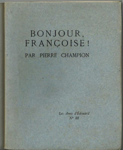 Bonjour, Françoise !