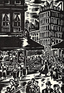 Médard de Paris. Aquarelle et bois de Frans Masereel.
