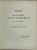 Ode à Monseigneur le Duc d'Orléans in memoriam.. DROIN (Alfred).