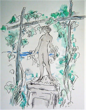 Sous le clair regard d'Athéné. Dessins et aquarelles de Pierre Laprade.. LAMANDE (André).