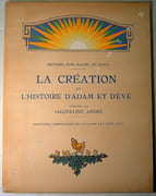 La création et l'histoire d'Adam et d'Eve.  Histoires pour Rachel et David. Racontées par Jacqueline André. Vingt-cinq compositions en couleurs par Henri Côte. par ANDRE (Jacqueline).  - Image 2