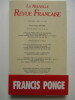 La Nouvelle Revue Française n° 433. Francis Ponge. Collectif. Francis Ponge, Philippe Jaccottet, Christian Bobin, Michel Butor