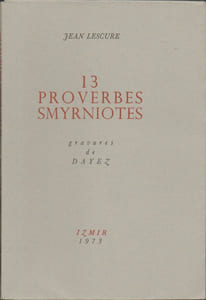 13 PROVERBES SMYRNIOTES. [Édition originale]