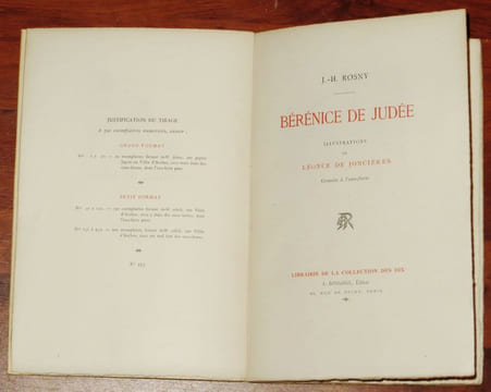BÉRÉNICE DE JUDÉE [Exemplaire sur Arches]. ROSNY J.-H.  - Léonce de JONCIÈRES (illustr.)