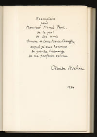 MONOLOGUE POUR UN DISPARU [Édition originale sur Arches, signée par l'auteur]