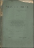 VERS ET PROSE, TOME I (numéro 1) , mars-avril-mai 1905. COLLECTIF : Marcel Schwob, Henri de Régnier, André Gide, Émile Verhaeren, Jean Moréas, Maurice ...
