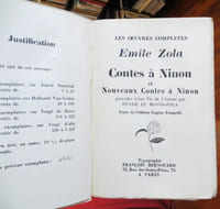 CONTES A NINON et NOUVEAUX CONTES A NINON. Précédés d'une "Vie de l'auteur" par Denise Leblond-Zola