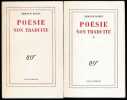 POÉSIE NON TRADUITE. Série complète en 2 volumes.. ROBIN Armand