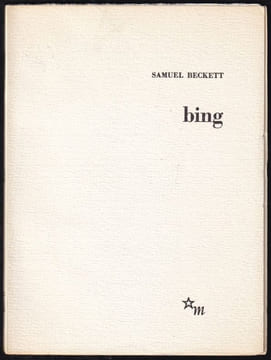 BING [Édition originale sur vélin B.F.K. de Rives]. BECKETT Samuel
