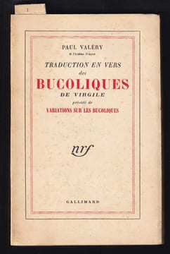 LES BUCOLIQUES. Traduction  en vers des "Bucoliques" de Virgile par Paul Valéry. Précédé de VARIATIONS SUR LES BUCOLIQUES. [Exemplaire sur pur fil]. ...