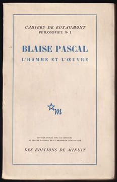 BLAISE PASCAL. L'homme et l'oeuvre. Cahiers de Royaumont - Philosophie n° 1. [Édition originale numérotée, sur alfa]. (PASCAL) - COLLECTIF