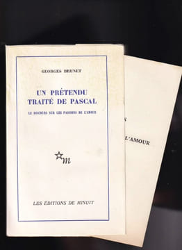 UN PRÉTENDU TRAITÉ DE PASCAL. Le Discours sur les passions de l'amour.. (PASCAL) - BRUNET Georges
