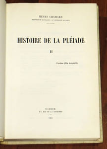 HISTOIRE DE LA PLÉIADE. Tome II (2)