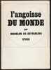 L'ANGOISSE DU MONDE. Ses causes - Ses remèdes.. KEYSERLING Hermann von