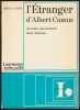"L'ÉTRANGER" D'ALBERT CAMUS. Un texte, ses lecteurs, leurs lectures. Étude méthodologique.. (CAMUS) - FITCH Brian T.