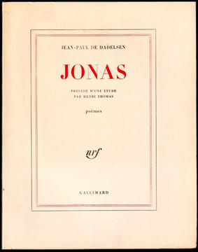 JONAS. Poèmes. DADELSEN Jean-Paul de