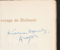 LE VOYAGE DE HOLLANDE. [Édition originale sur vergé, signée par l'auteur]