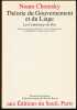 TH&Eacute;ORIE DU GOUVERNEMENT ET DU LIAGE. Les Conf&eacute;rences de Pise.. CHOMSKY Noam
