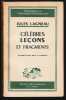 C&Eacute;L&Egrave;BRES LE&Ccedil;ONS ET FRAGMENTS. . LAGNEAU Jules