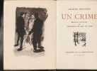 UN CRIME. [&Eacute;dition illustr&eacute;e]. BERNANOS Georges - VAN ELSEN Theo (illustrations)