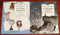 Coffret de 2 volumes : 1. LE MONDE ILLUSTRÉ DE JULES VERNE, par O. Sauzereau. 2 : LE TITAN MODERNE. Notes et observations remises à Jules Verne pour la rédaction de son roman "Sans dessus dessous", par A. Badoureau.