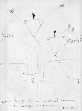 BALLETS DE L'OPÉRA DE PARIS. Ballets dans les opéras - Nouveaux ballets. [Avec un dessin autographe signé de Serge LIFAR]. VAILLAT Léandre