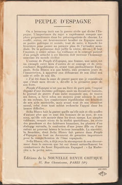 PEUPLE D'ESPAGNE. Journal de guerre de la "Madrecita". [Signé par l'auteur]. BLASCO Sofia