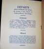 D&Eacute;PARTS. Revue litt&eacute;raire des jeunes. Tomes I et II (1 et 2) : I. Janvier - F&eacute;vrier 1931. II. Mars - Avril 1931. COLLECTIF