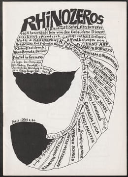 RHINOZEROS. Kalligrammatische Literaturrevue. N° 9, 1964.. DIENST Klaus-Peter, et al.