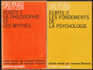 &Eacute;CRITS 1 et 2 : 1. La Philosophie et les mythes. 2. Les Fondements de la psychologie. . POLITZER Georges
