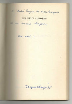 LES DEUX AURORES [Signé par l'auteur]. CHARPIER Jacques