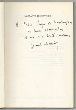 Naissante Préhistoire [Signé par l'auteur]. CHAULOT Paul