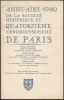 ANNUAIRE 1960 DE LA SOCIETE HISTORIQUE DU QUATORZIEME ARRONDISSEMENT DE PARIS.. COLLECTIF