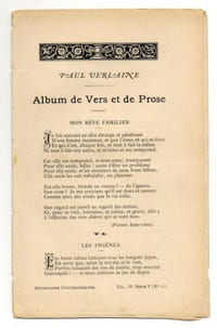 ALBUM DE VERS ET DE PROSE - PAUL VERLAINE. [Édition originale]