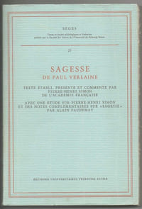 SAGESSE DE PAUL VERLAINE.
