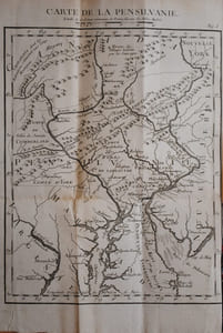 HISTOIRE NATURELLE ET POLITIQUE DE LA PENSYLVANIE, ET DE L'ÉTABLISSEMENT DES QUAKERS DE CETTE CONTRÉE. TRADUITE DE L'ALLEMAND. P.M.D.S. CENSEUR ROYAL. PRÉCÉDÉE D'UNE CARTE GÉOGRAPHIQUE.