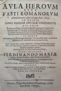 Aula heroum sive fasti romanorum. Ab Urbe Condita usque as Ann. 