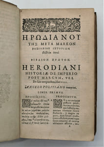 Herodiani historiae cum Angeli Politiani et Henrici Stephani interpretatione…adiuncti sunt etiam Zozimi Comotis historiarum Herodianicas subsequentium libri duo…