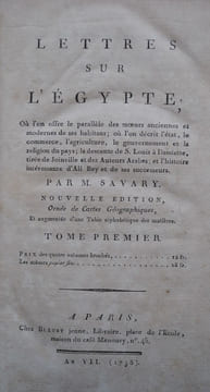 LETTRES SUT L’EGYPTE : Où l’on offre le parallèle des mœurs anciennes et modernes de ses habitants ; oùl’on offre le parallèle des mœurs anciennes et ...