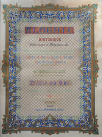 ALGÉRIE HISTORIQUE, PITTORESQUE ET MONUMENTALE. Recueil de vues, monuments, cérémonies, costumes, armes et portraits dessinés d’après nature, avec texte descriptif des localités, mœurs, usages, jeux et divertissements des habitants de l’Algérie.