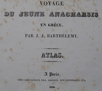 Voyage du Jaune Anacharsis en Grèce. ATLAS.