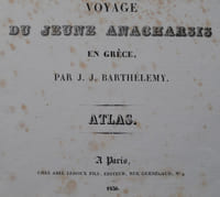 Voyage du Jaune Anacharsis en Grèce. ATLAS.