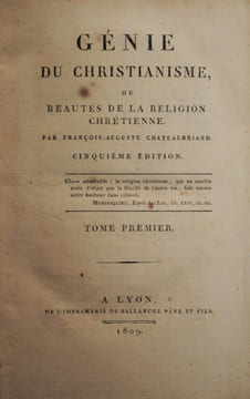 génie du christianisme. chateaubriand