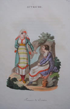L'Autriche, Costumes, Mœurs et Usages des Autrichiens. Suite de gravures coloriées avec leurs explications.. EYRIES, J.-B.-B.